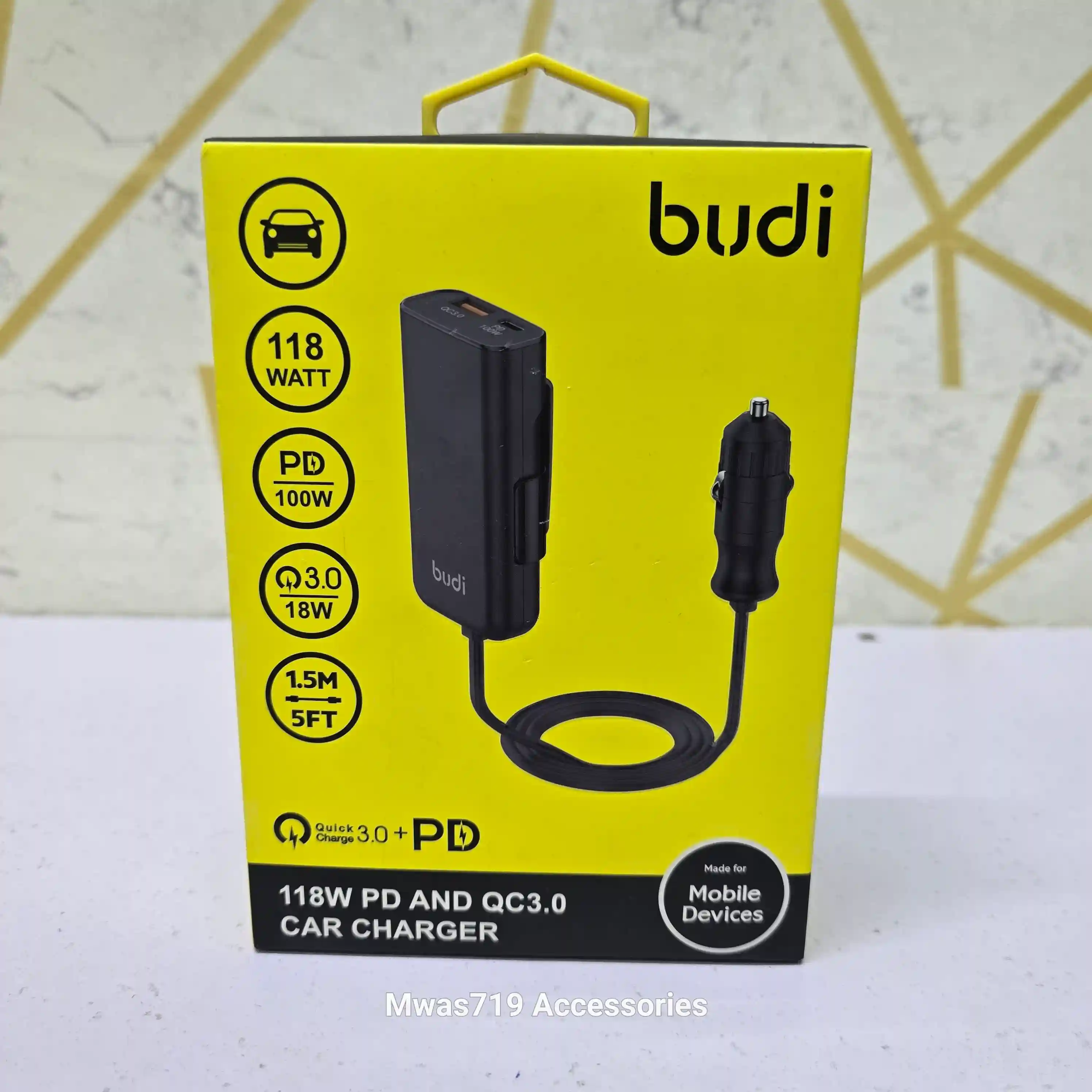 Carousel slide 0 for Budi 118W Car Charger