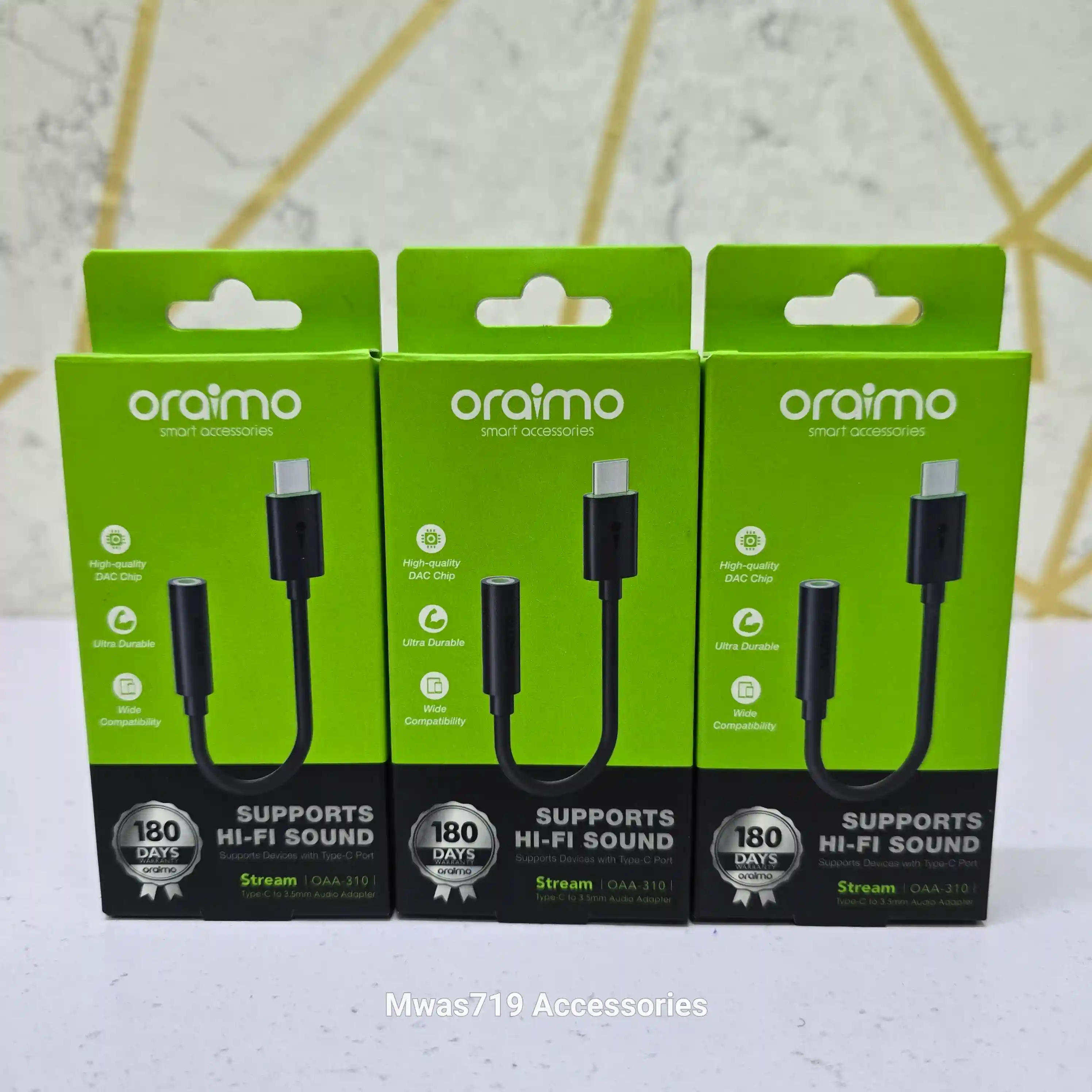 Carousel slide 1 for Oraimo Type C to 3.5mm connector 