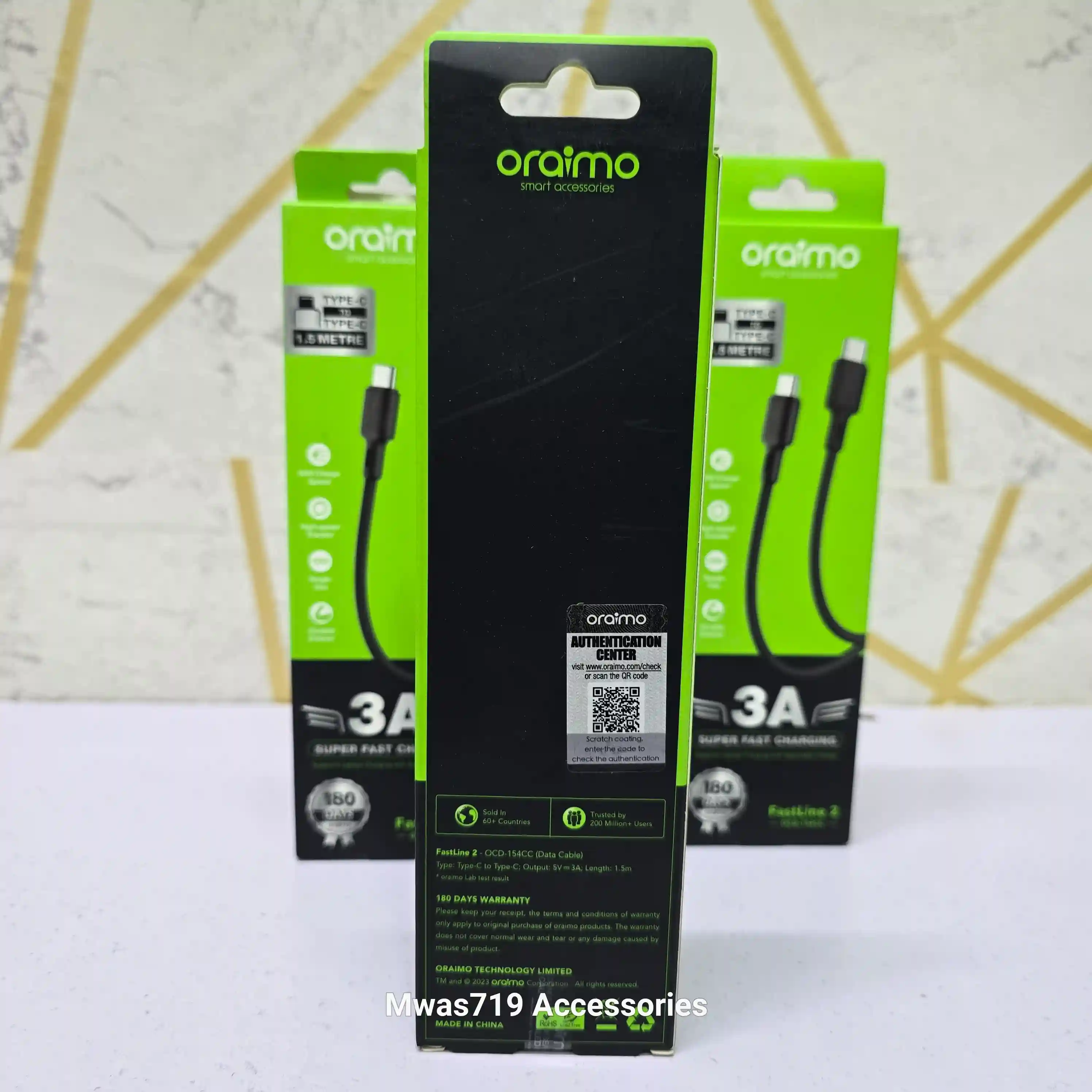 Carousel slide 1 for Oraimo Type C to C cable